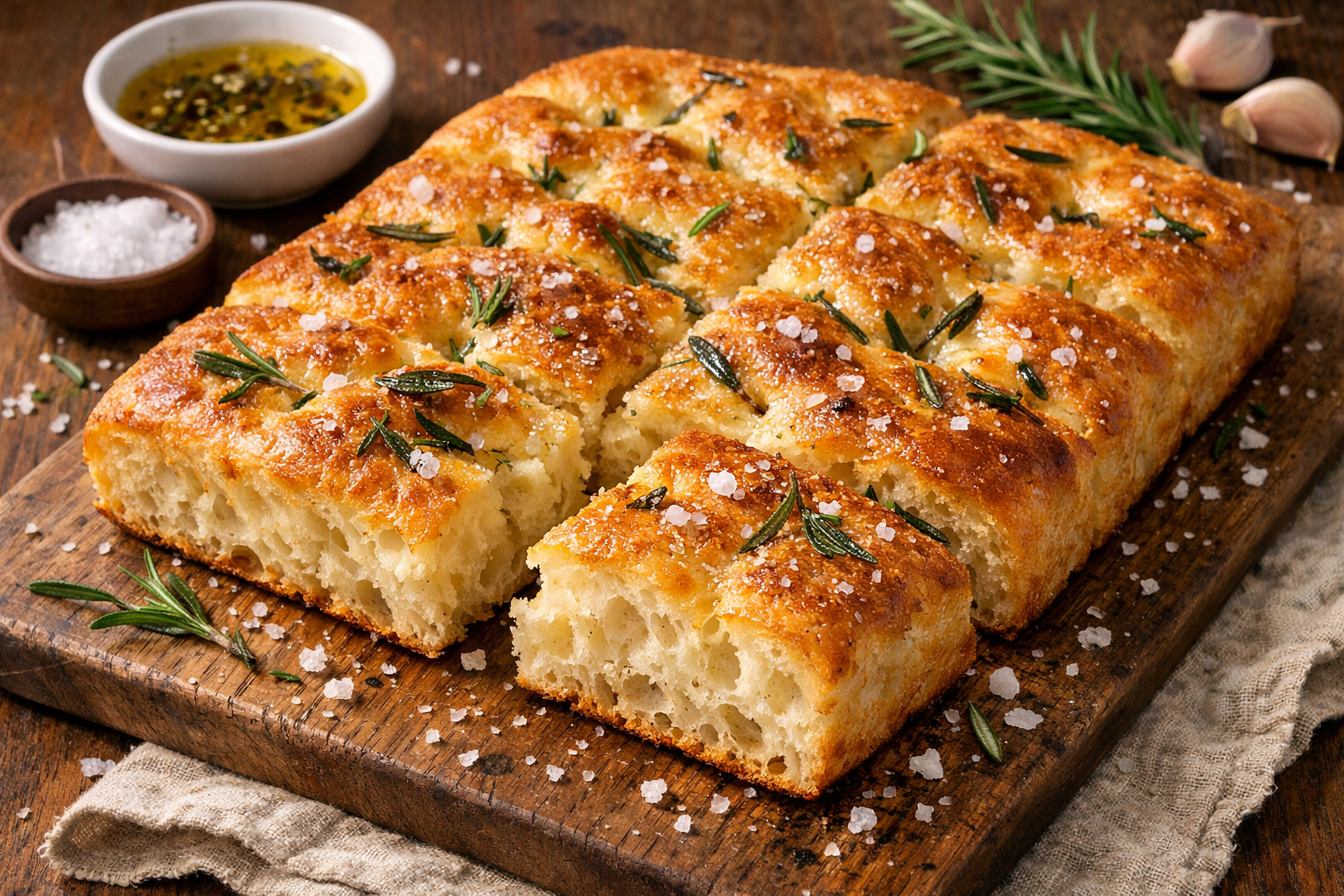 Easy Homemade Focaccia: Crispy Outside, Soft Inside