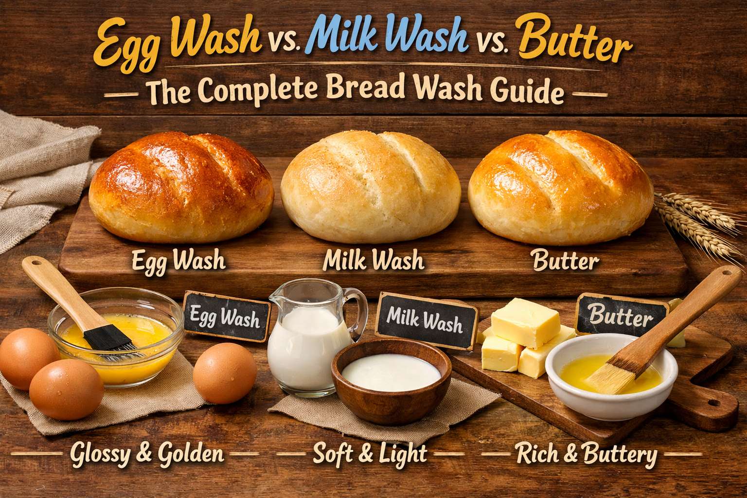 Egg Wash vs. Milk Wash vs. Butter: The Complete Bread Wash Guide